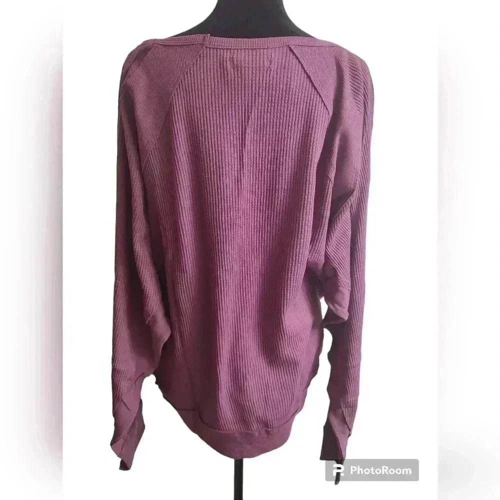 Free People Santa Clara Thermal Top Mulberry